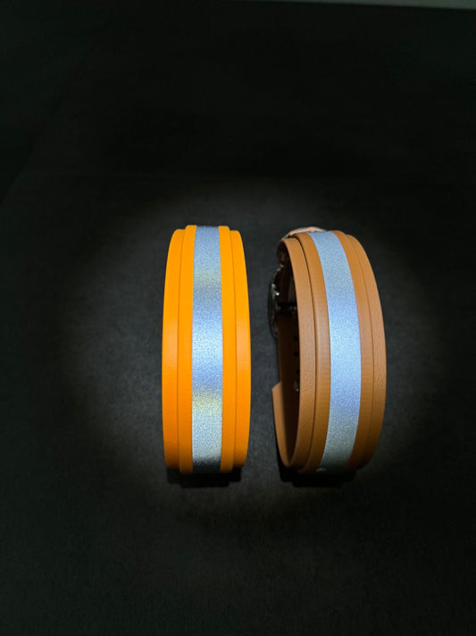Reflektierendes BioThane® Hundehalsband Neon