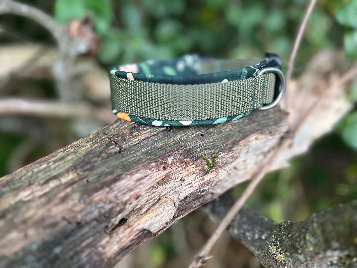 Verstellbares Hundehalsband Wildflower weich gepolstert