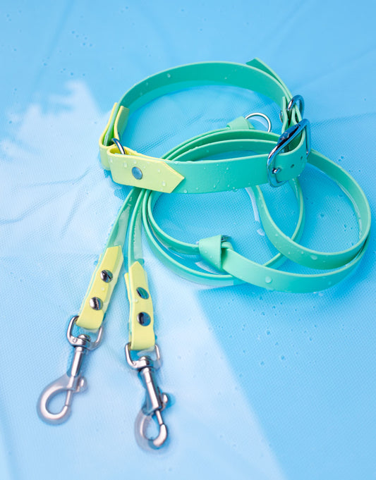 Biothane Halsband & Leinen Set „Caribbean Sunset“