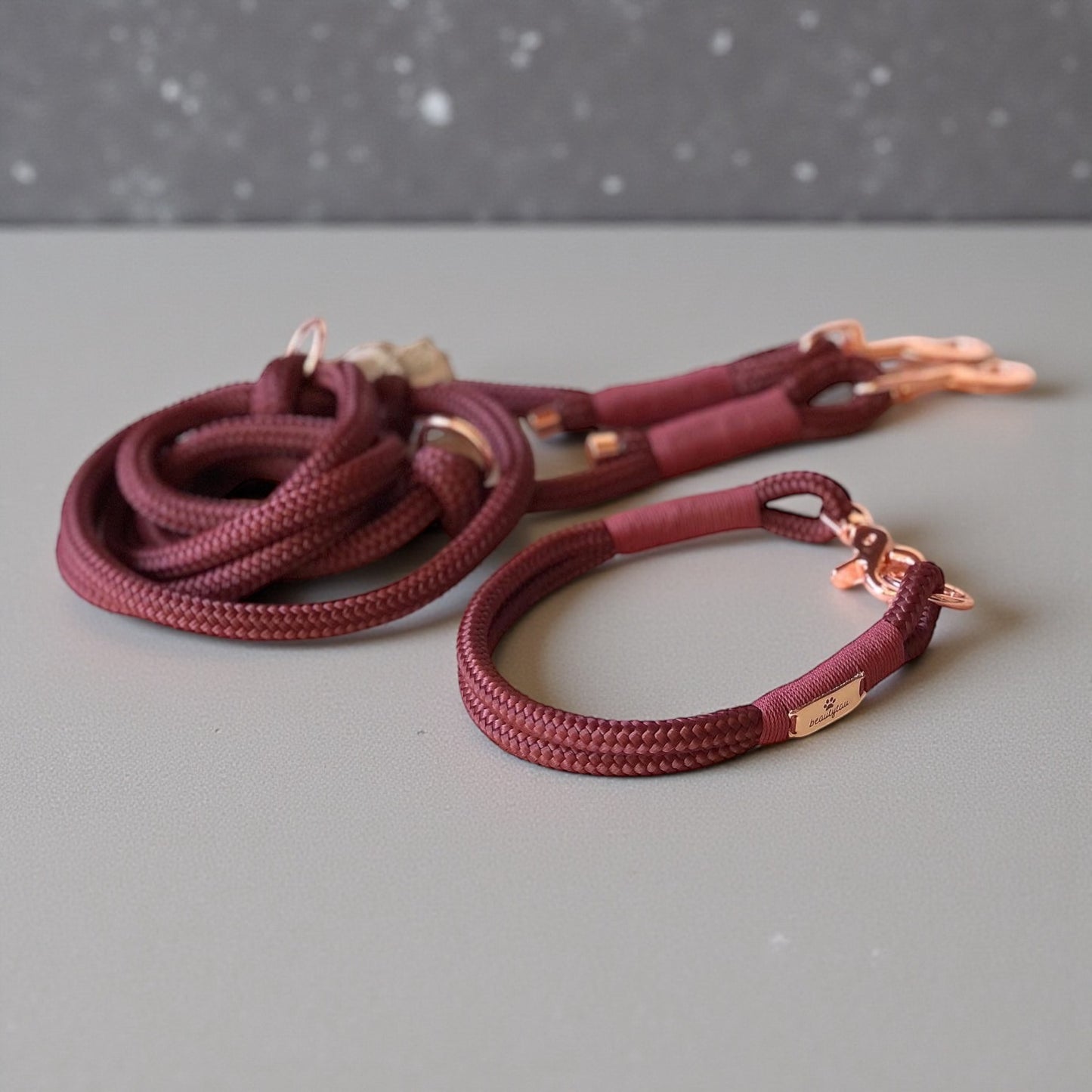 Tau Hundehalsband & Leine – individuell