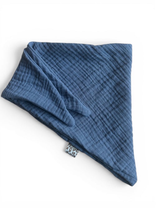 Hundehalstuch aus Musselin jeansblau