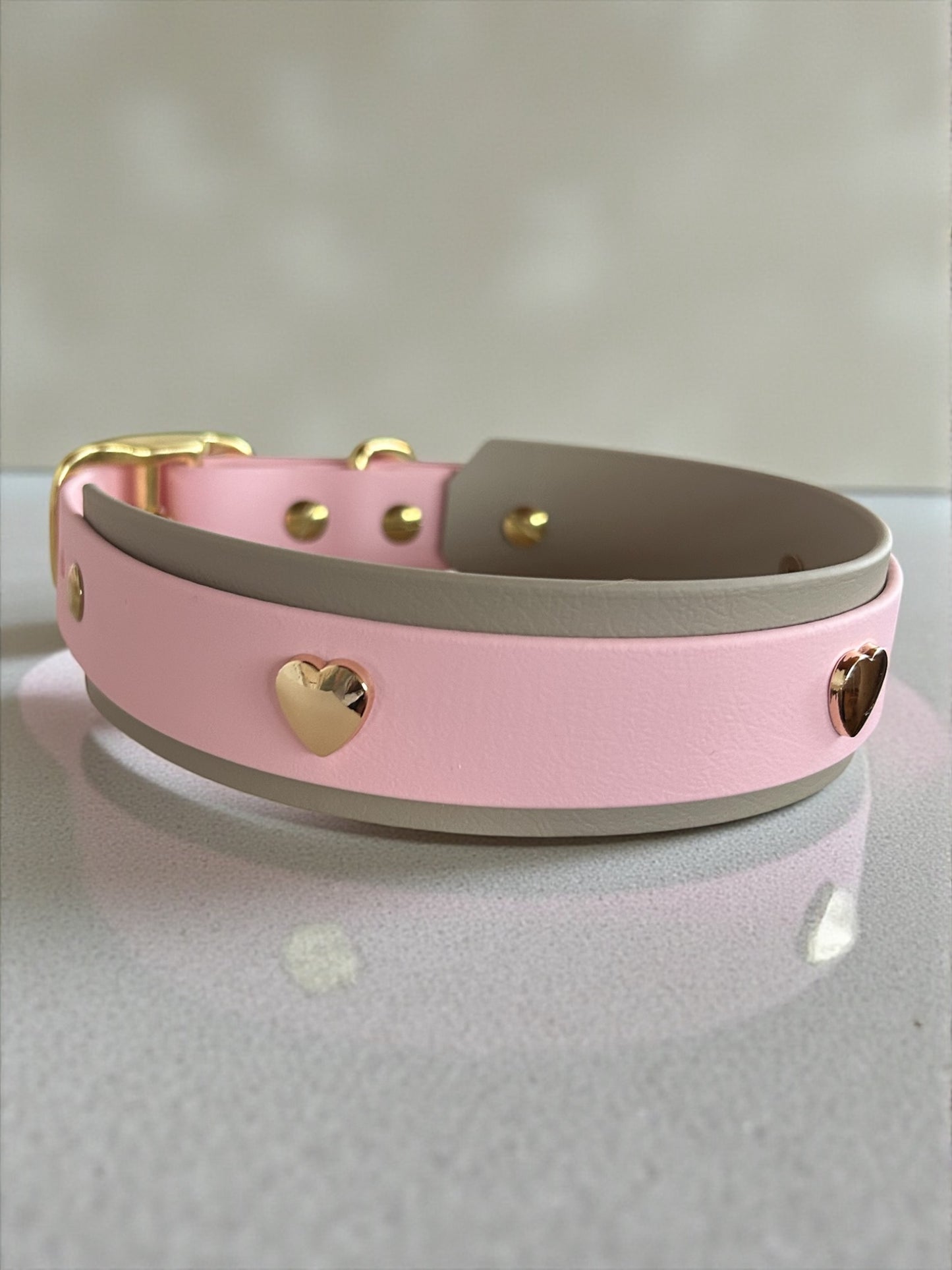 Halsband-Leinenset Blushed Heart
