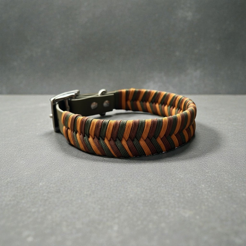 Paracord Hundehalsband mit BioThane® verstellbar
