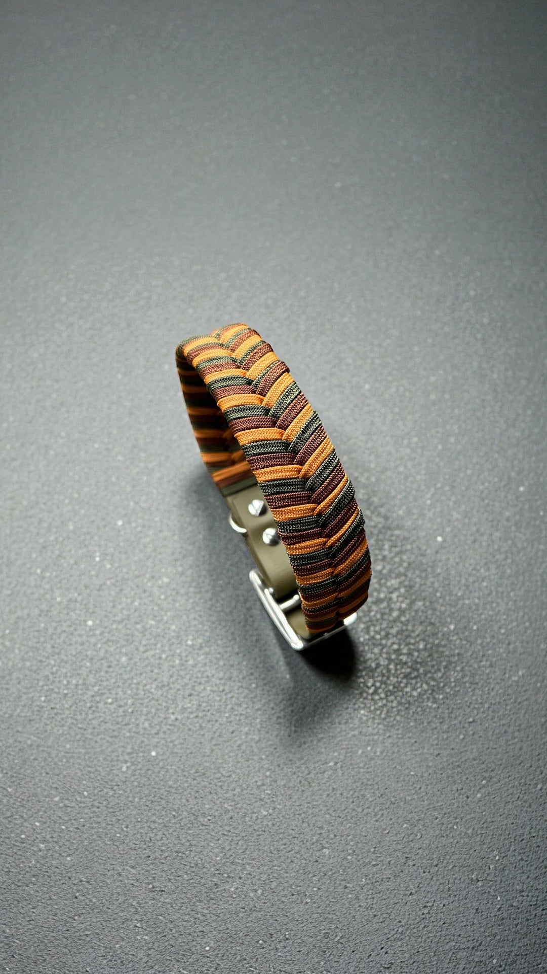 Paracord Hundehalsband mit BioThane® verstellbar