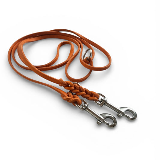 Fettlederleine leicht für kleine Hunde