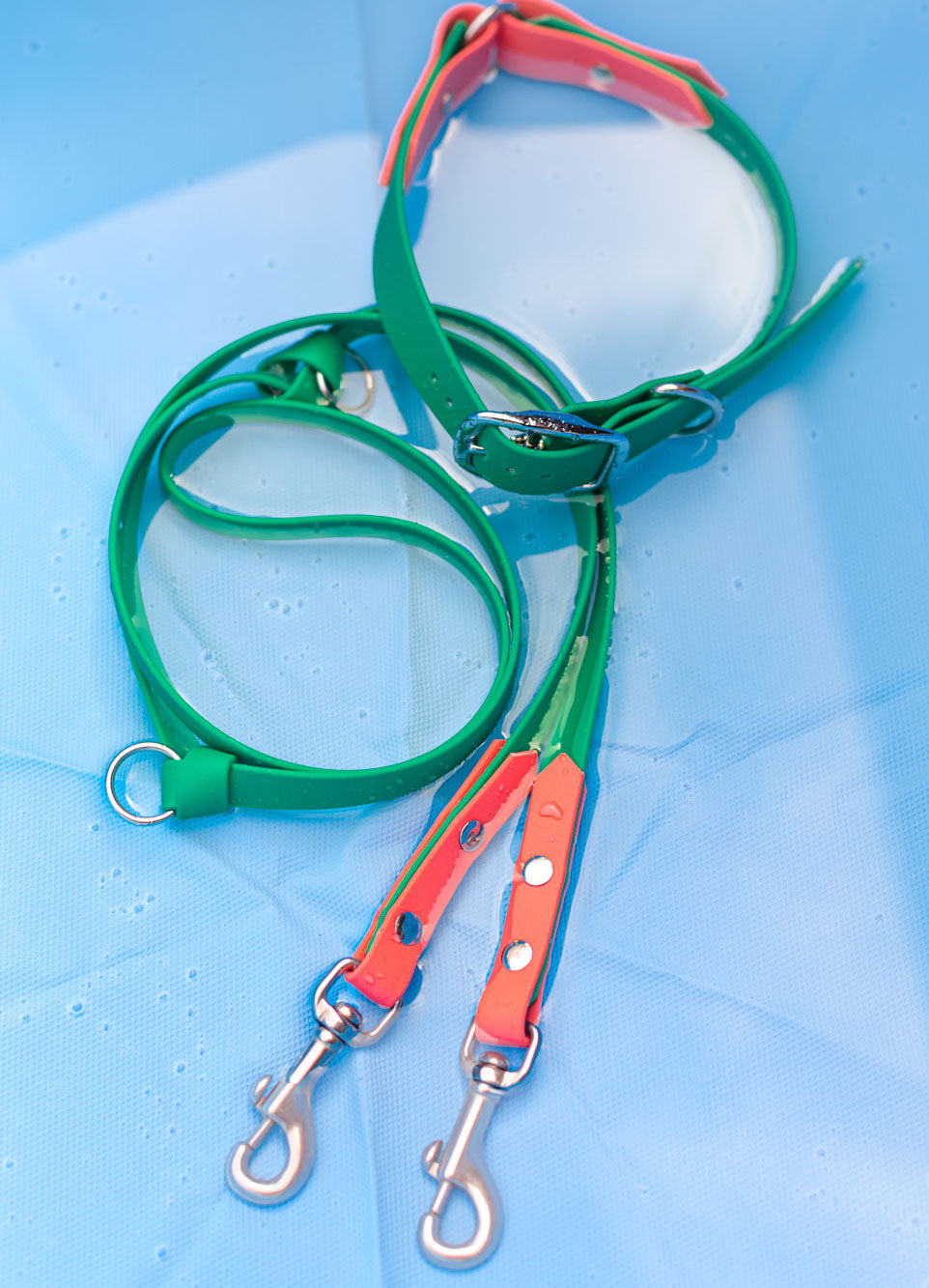 Biothane Halsband & Leinen Set Frozen Watermelon