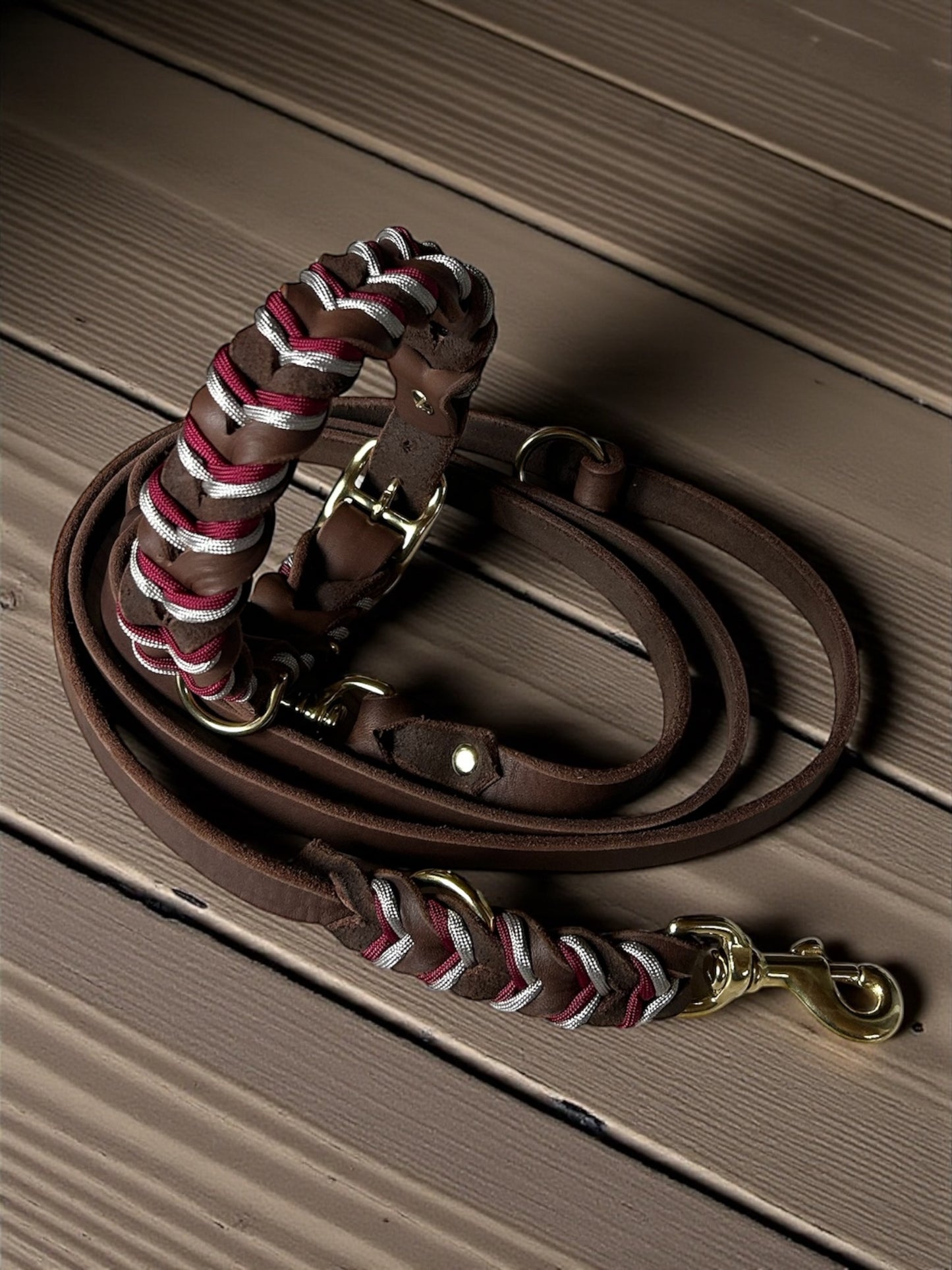 Fettleder Hundehalsband und Leine – individuell