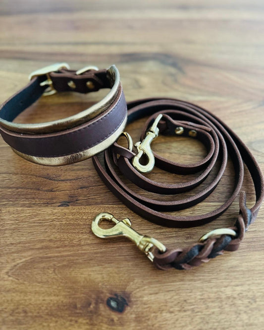 SoftGuard Metallic-Kollektion - Halsband-Leinenset